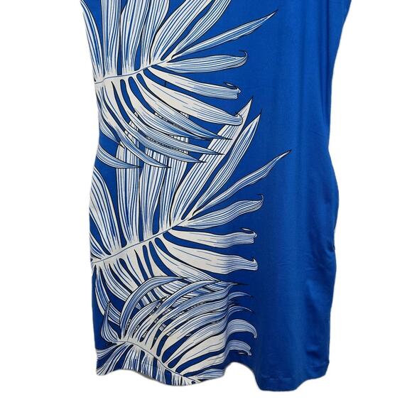 Tail Size Medium Activewear Tropical Blue White Sleeveless Tennis Golf Dress - Picture 3 of 7